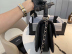 CHL -  Classic Flap Bag Gold Toned Hardware Black 9.8in/25LO