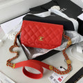 CHL - Small Flap Bag Gold Hardware Red For Women Handbags, Shoulder Bags 7.5in/19LO AP2840