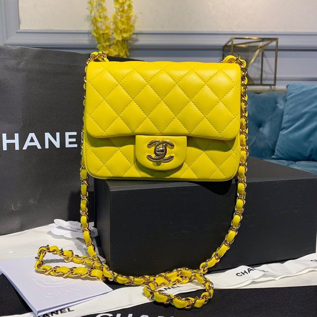CHL - Mini Flap Bag Yellow For Women Bags, Shoulder And Crossbody Bags 6.7in/17LO A35200