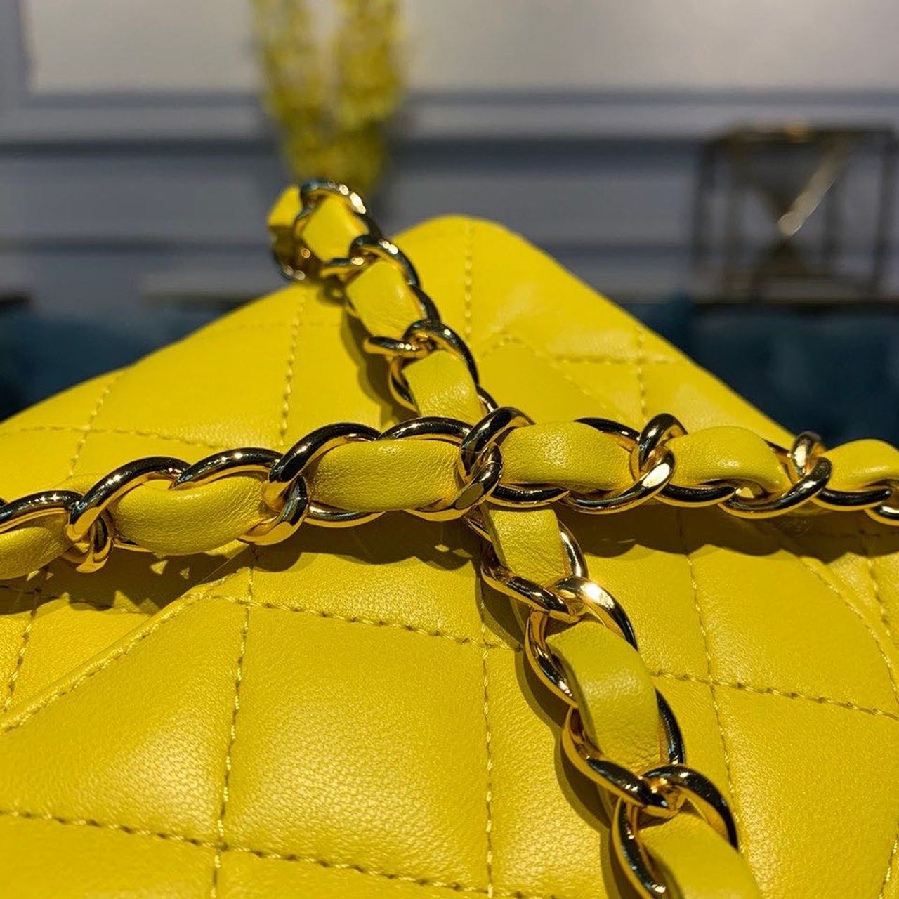 CHL - Mini Flap Bag Yellow For Women Bags, Shoulder And Crossbody Bags 6.7in/17LO A35200