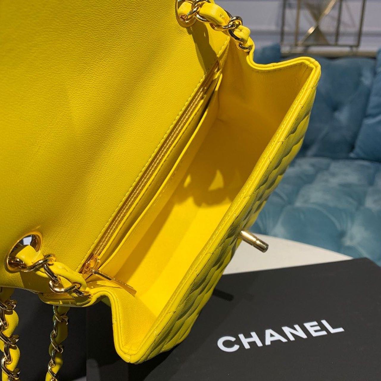 CHL - Mini Flap Bag Yellow For Women Bags, Shoulder And Crossbody Bags 6.7in/17LO A35200