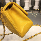CHL - Mini Flap Bag Caviar Yellow For Women Bags, Shoulder And Crossbody Bags 6.7in/17LO A35200