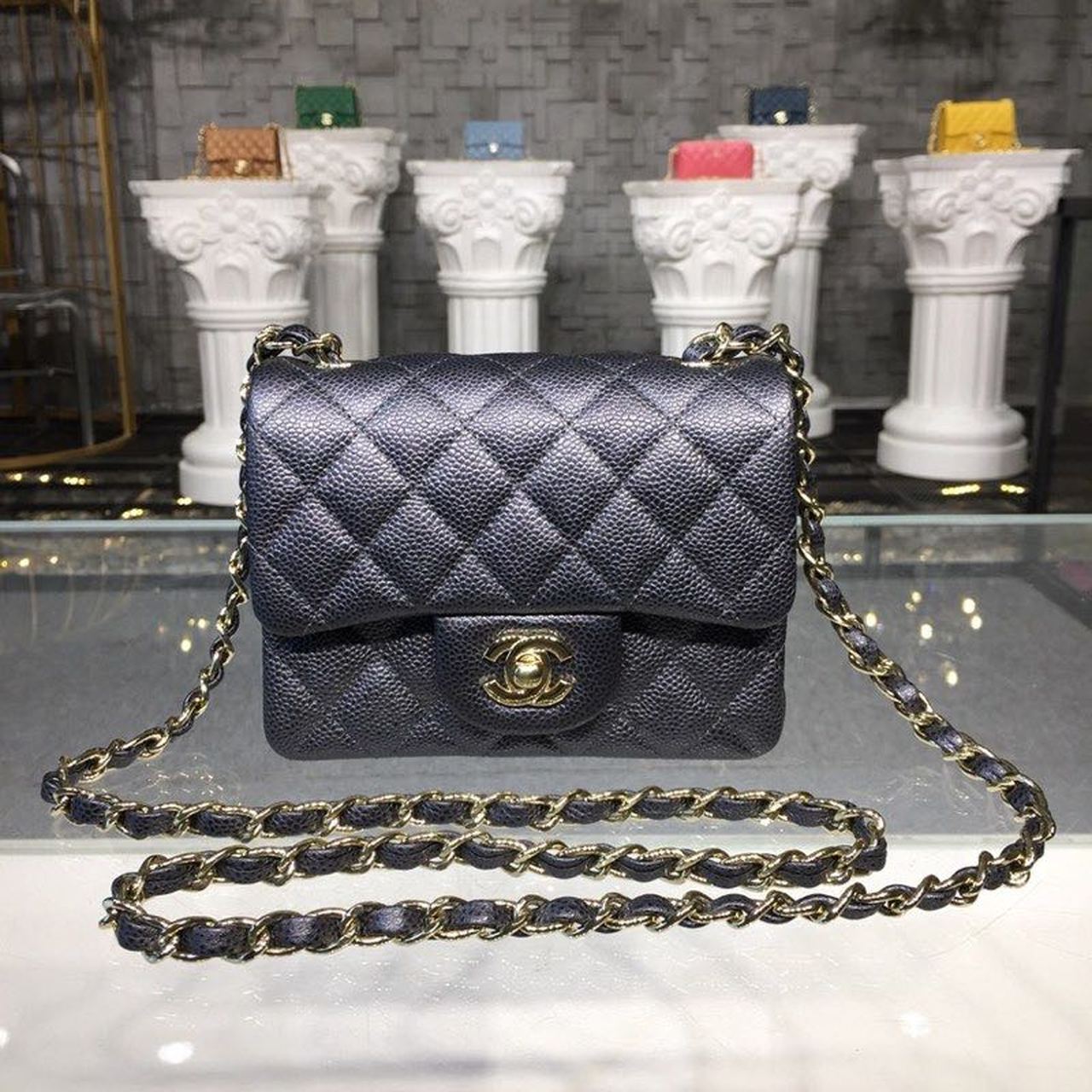 CHL - Mini Flap Bag Caviar Black For Women Bags, Shoulder And Crossbody Bags 6.7in/17LO A35200