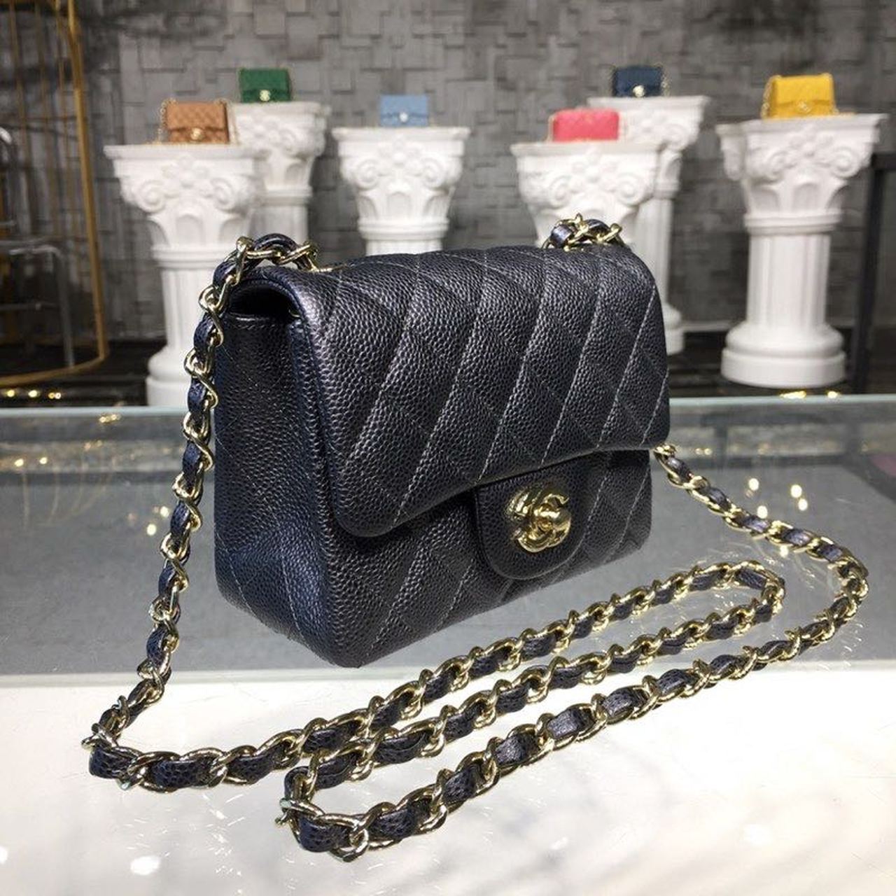 CHL - Mini Flap Bag Caviar Black For Women Bags, Shoulder And Crossbody Bags 6.7in/17LO A35200