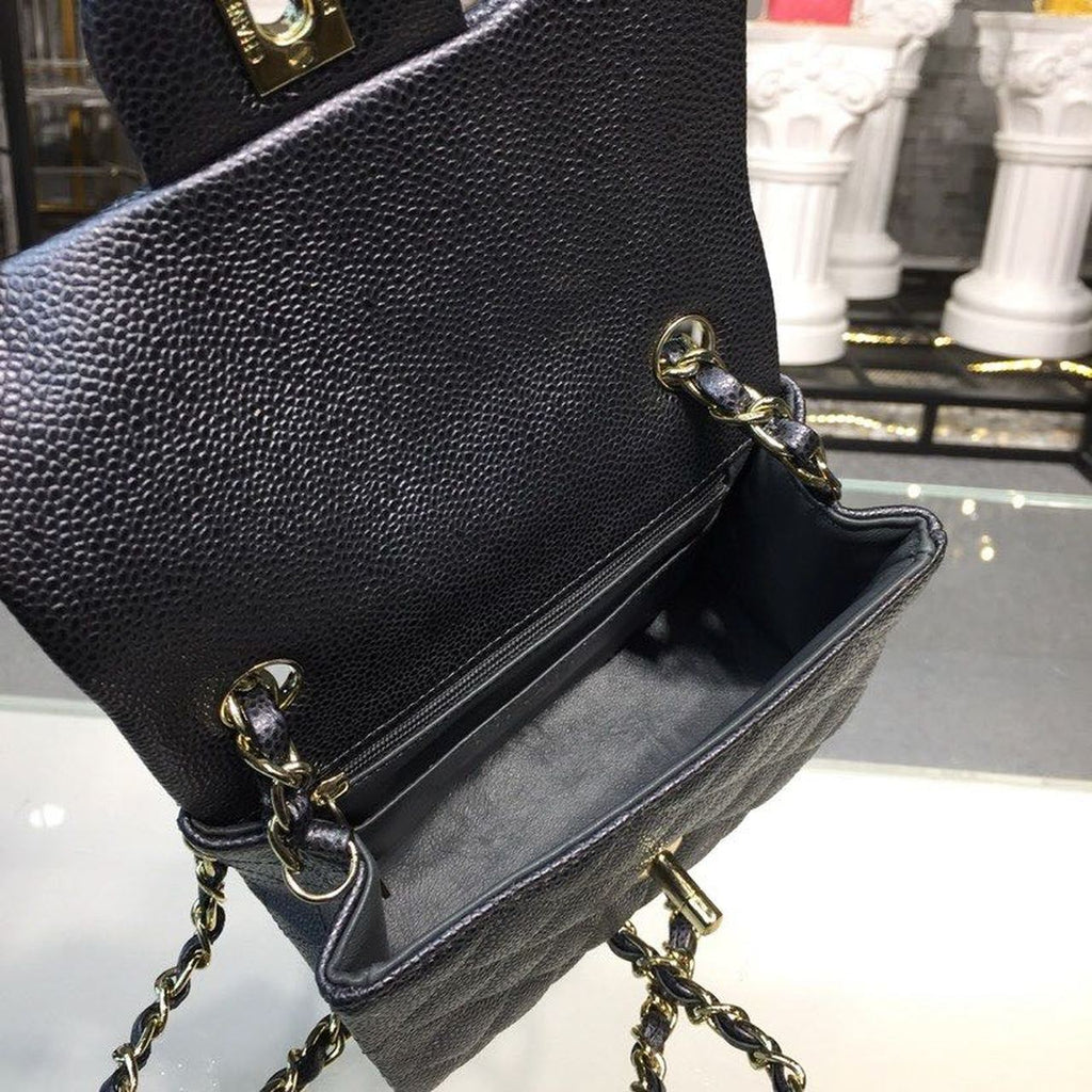CHL - Mini Flap Bag Caviar Black For Women Bags, Shoulder And Crossbody Bags 6.7in/17LO A35200