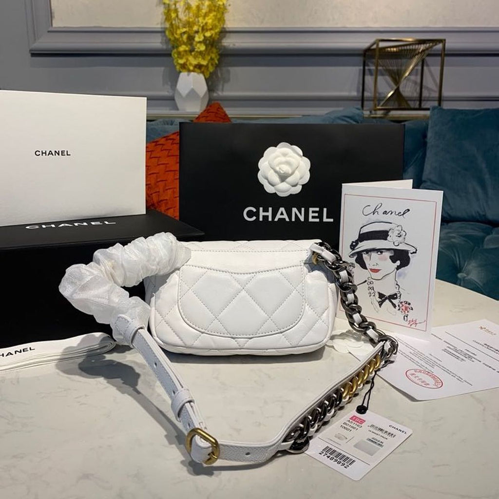 CHL -  19 Waist Bag White For Women Bags 7.8in/20LO AS1163