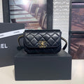 CHL -  Chain Infinity Waist Belt Bag Black For Women Bags 6.7in/17LO