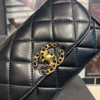CHL -  Chain Infinity Waist Belt Bag Black For Women Bags 6.7in/17LO