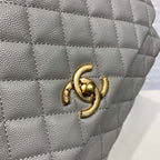 CHL - Large Flap Bag With Top Handle Grey For Women Handbags, Shoulder And Crossbody Bags 11in/28LO A92991