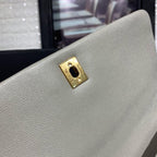 CHL - Large Flap Bag With Top Handle Grey For Women Handbags, Shoulder And Crossbody Bags 11in/28LO A92991