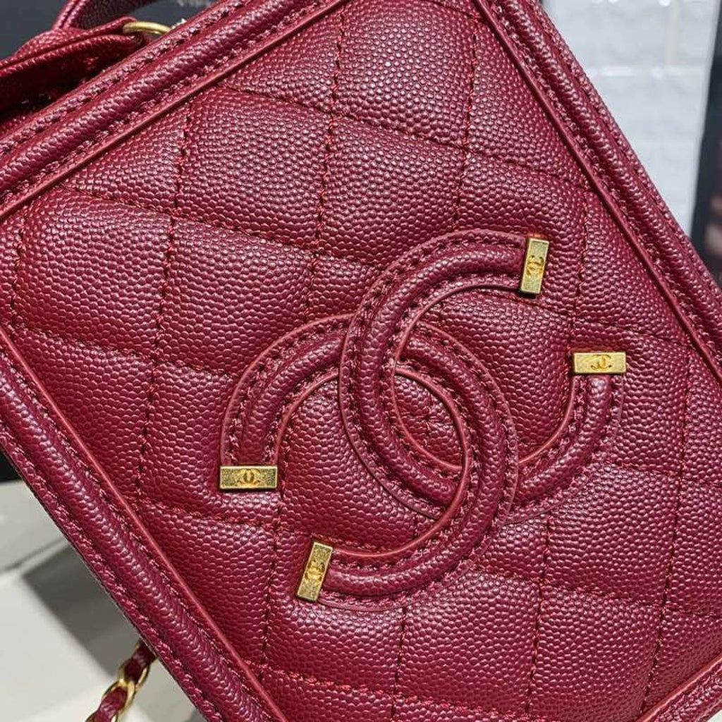 CHL -  Filigree TLM -tical Vanity Case Bag Burgundy For Women Handbags, Shoulder And Crossbody Bags 6.7in/17LO
