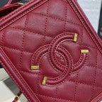 CHL -  Filigree TLM -tical Vanity Case Bag Burgundy For Women Handbags, Shoulder And Crossbody Bags 6.7in/17LO