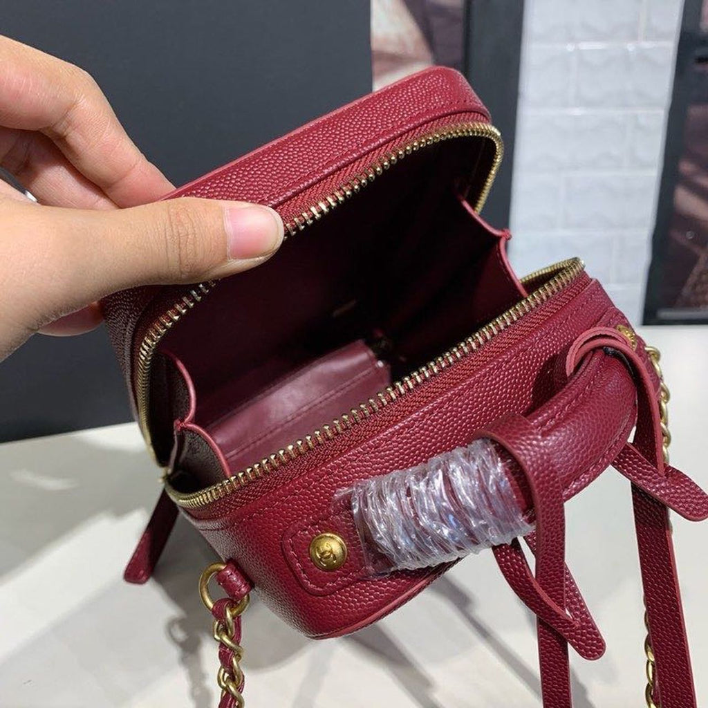 CHL -  Filigree TLM -tical Vanity Case Bag Burgundy For Women Handbags, Shoulder And Crossbody Bags 6.7in/17LO