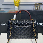 CHL - Large Flap Bag With Top Handle Black For Women Handbags, Shoulder And Crossbody Bags 11in/28LO A92991