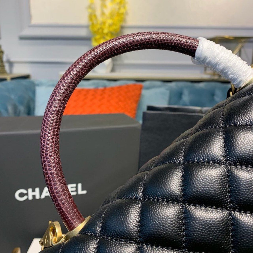 CHL - Large Flap Bag With Top Handle Black For Women Handbags, Shoulder And Crossbody Bags 11in/28LO A92991