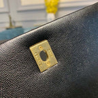 CHL - Large Flap Bag With Top Handle Black For Women Handbags, Shoulder And Crossbody Bags 11in/28LO A92991