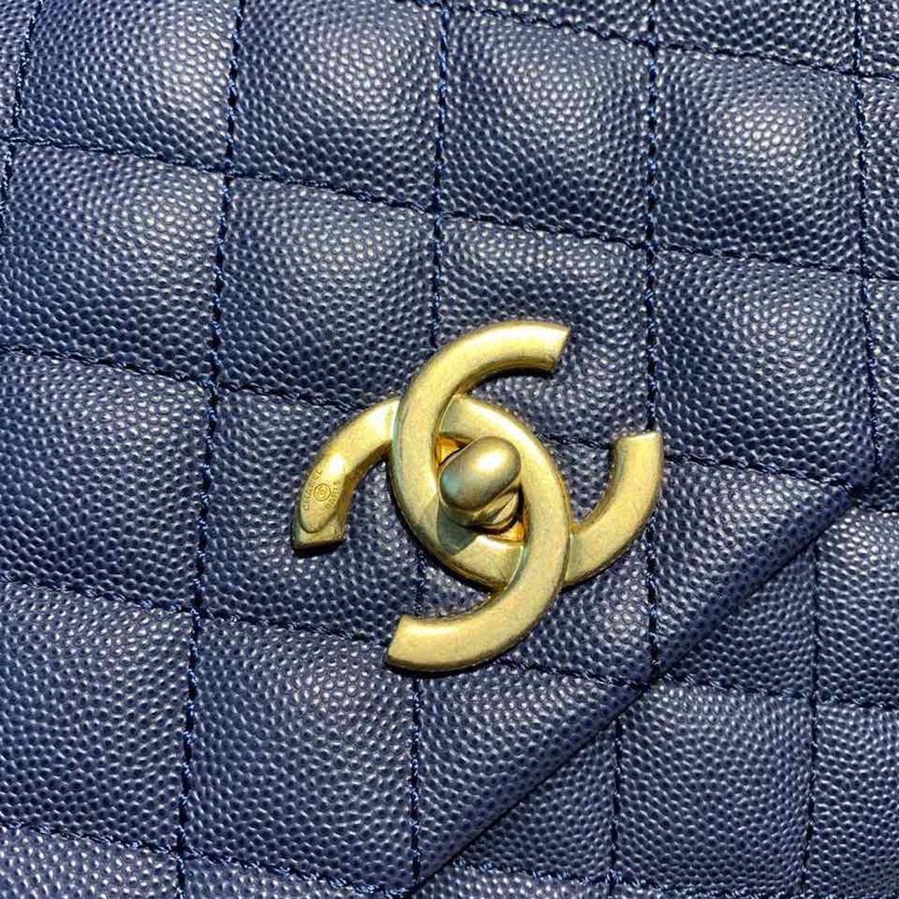 CHL - Large Flap Bag With Top Handle Blue For Women Handbags, Shoulder And Crossbody Bags 11in/28LO A92991