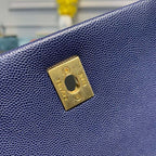 CHL - Large Flap Bag With Top Handle Blue For Women Handbags, Shoulder And Crossbody Bags 11in/28LO A92991