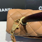 CHL - Large Flap Bag With Top Handle Light Brown For Women Handbags, Shoulder And Crossbody Bags 11in/28LO A92991