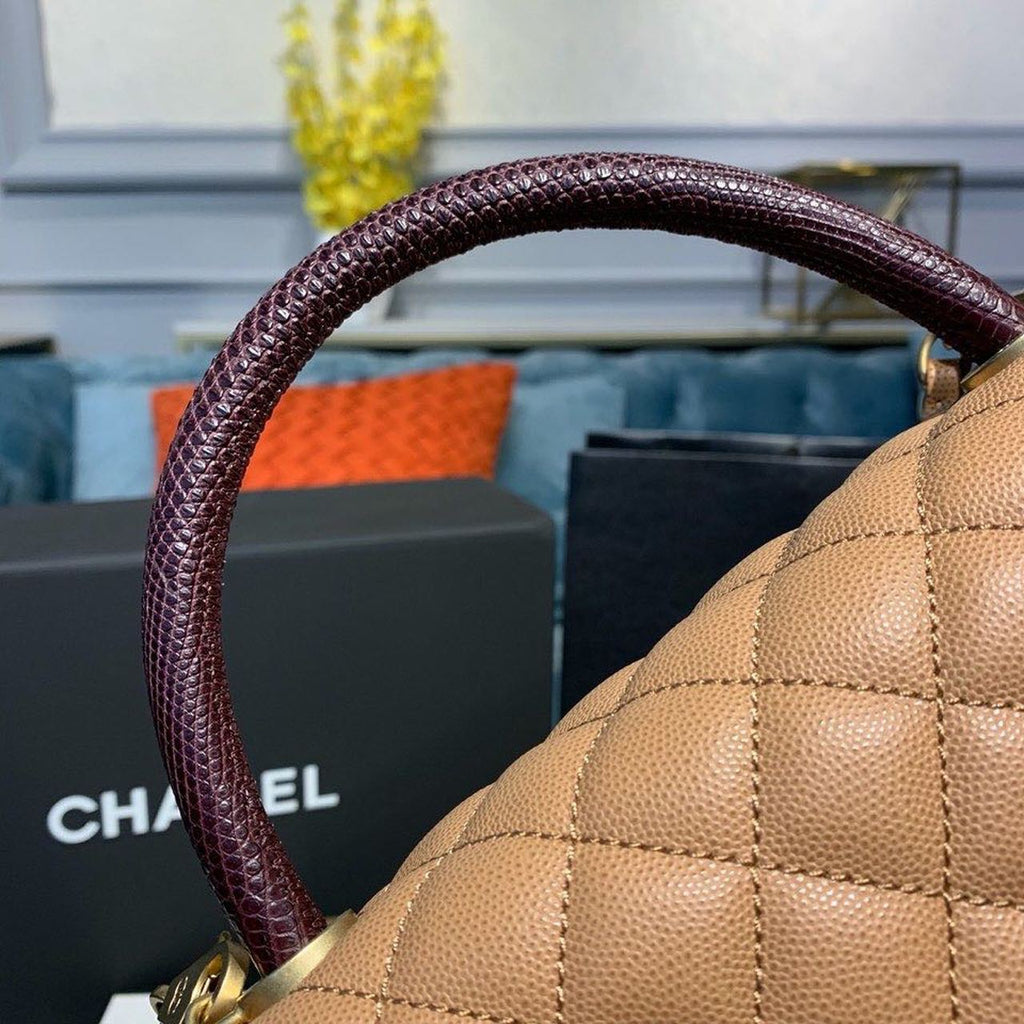 CHL - Large Flap Bag With Top Handle Light Brown For Women Handbags, Shoulder And Crossbody Bags 11in/28LO A92991