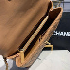 CHL - Large Flap Bag With Top Handle Light Brown For Women Handbags, Shoulder And Crossbody Bags 11in/28LO A92991