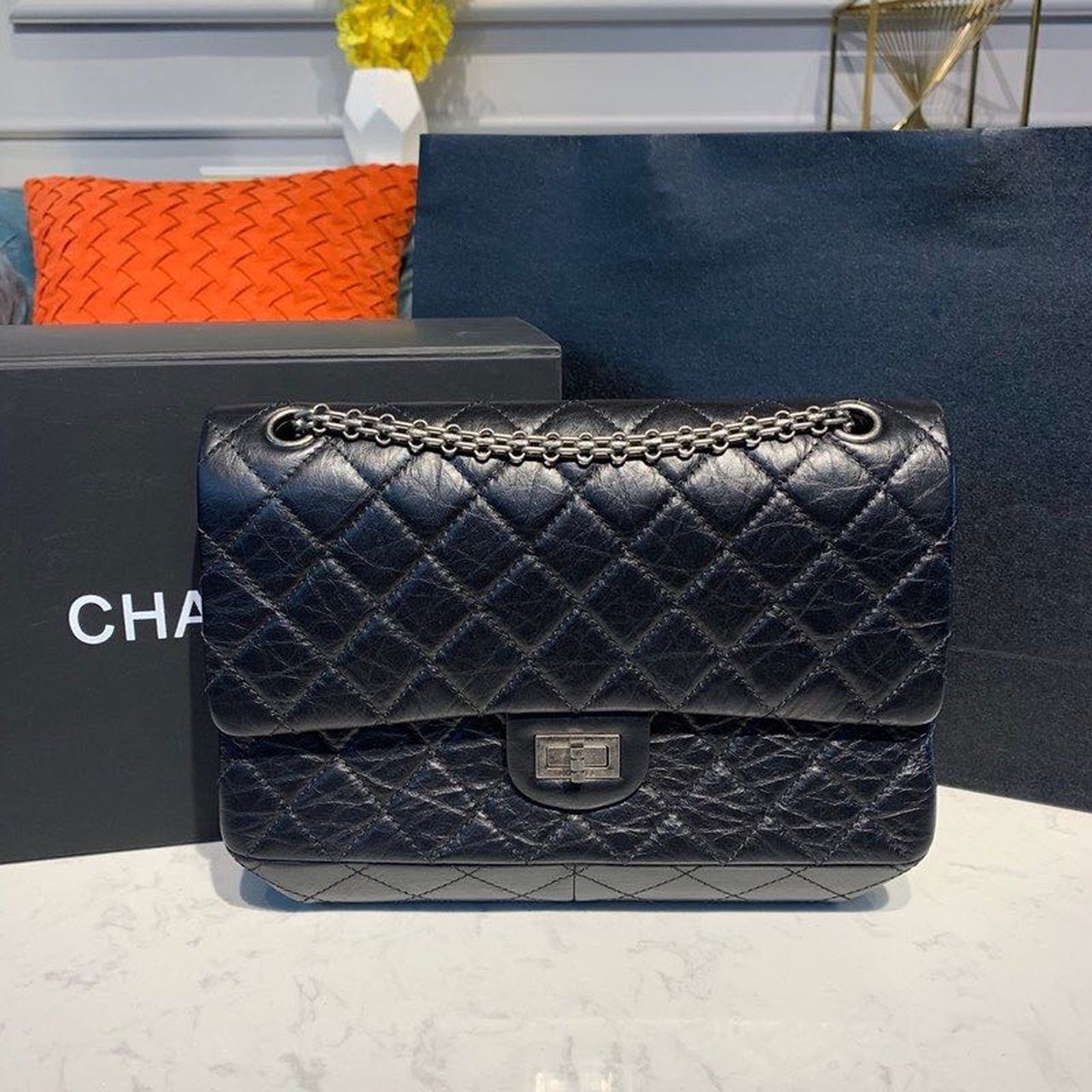CHL -  2.55 Handbag SilLusso Official - Hardware Black For Women Bags, Shoulder And Crossbody 11in/28LO A37586