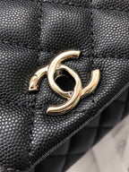 CHL -  Classic Mini Flapbag Top Handle Black For Women 7.5in/19LO