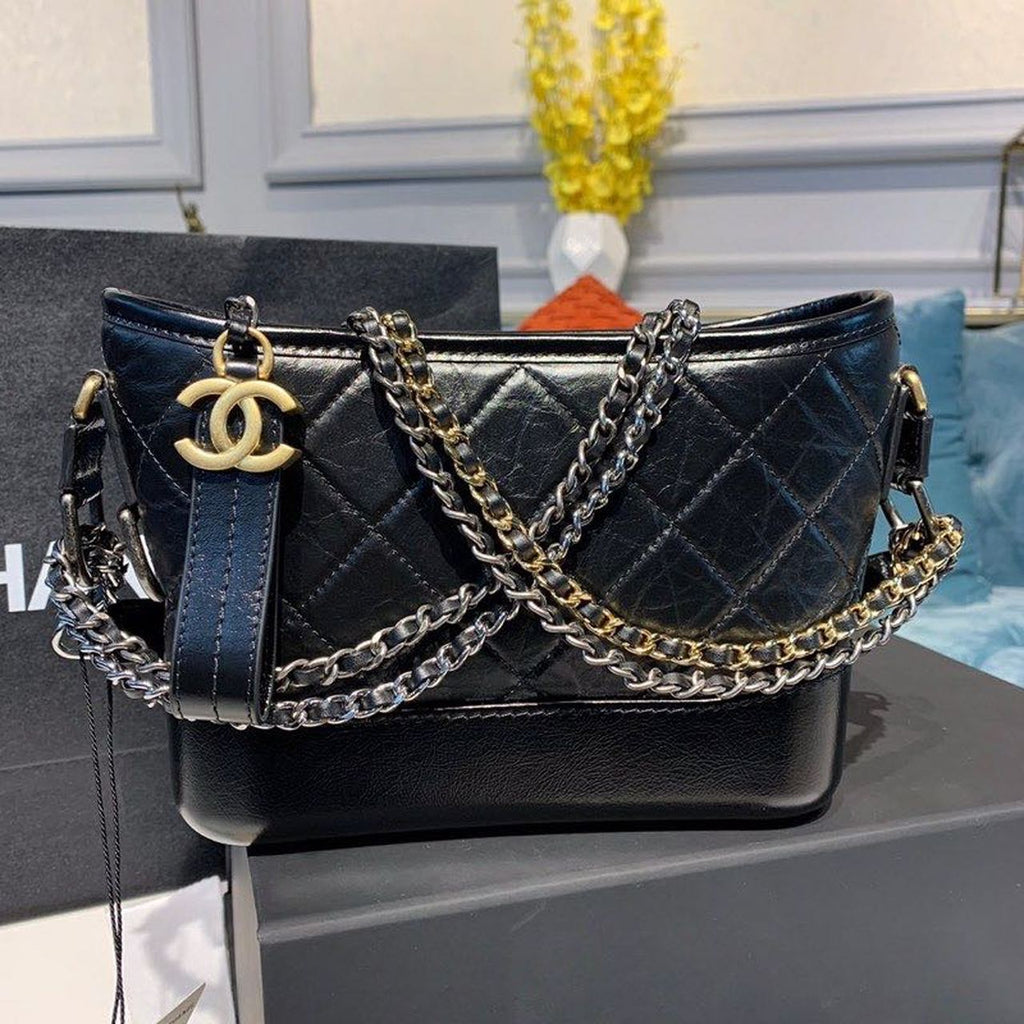 CHL - Gabrielle Hobo Handbag Black For Women Bags, Shoulder And Crossbody Bags 7.8in/20LO AS1582 B03936 94305