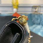 CHL - Short Pearl Handle Bag Gold Toned Hardware Black For Women Handbags, Shoulder And Crossbody Bags 8.2in/21LO AS0585