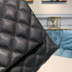 CHL - Large Flap Bag With Top Handle Black For Women, Women’s Handbags, Shoulder And Crossbody Bags 11in/28LO A92991