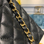 CHL - Large Flap Bag With Top Handle Black For Women, Women’s Handbags, Shoulder And Crossbody Bags 11in/28LO A92991