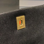 CHL - Large Flap Bag With Top Handle Black For Women, Women’s Handbags, Shoulder And Crossbody Bags 11in/28LO A92991