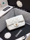 CHL - Small Pearl Logo Strap Flap Bag White For Women Handbags, Shoulder And Crossbody Bags 7in/18LO AS1436