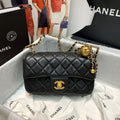 CHL - Flap Bag With CHL - Ball On Strap Black For Women Handbags, Shoulder And Crossbody Bags 7.8in/20LO AS1787