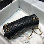 CHL - Flap Bag With CHL - Ball On Strap Black For Women Handbags, Shoulder And Crossbody Bags 7.8in/20LO AS1787
