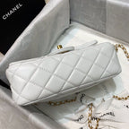 CHL - Flap Bag With CHL - Ball On Strap White For Women Handbags, Shoulder And Crossbody Bags 7.8in/20LO AS1787