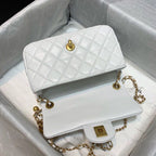 CHL - Flap Bag With CHL - Ball On Strap White For Women Handbags, Shoulder And Crossbody Bags 7.8in/20LO AS1787
