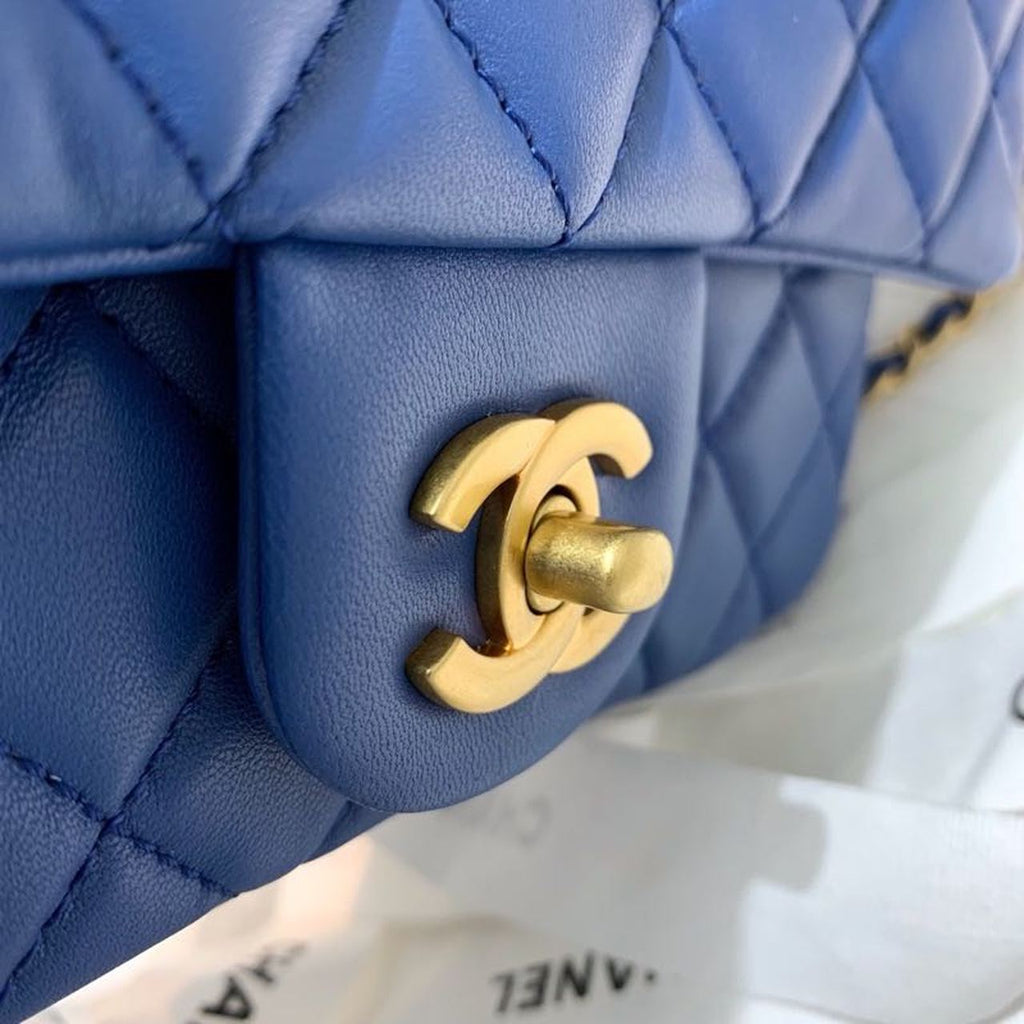 CHL - Flap Bag With CHL - Ball On Strap Blue For Women Handbags, Shoulder And Crossbody Bags 7.8in/20LO AS1787