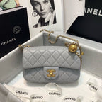 CHL - Flap Bag With CHL - Ball On Strap Grey For Women Handbags, Shoulder And Crossbody Bags 7.8in/20LO AS1787