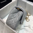 CHL - Flap Bag With CHL - Ball On Strap Grey For Women Handbags, Shoulder And Crossbody Bags 7.8in/20LO AS1787
