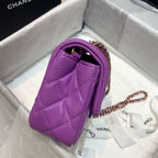 CHL - Flap Bag With CHL - Ball On Strap Purple For Women Handbags, Shoulder And Crossbody Bags 7.8in/20LO AS1787