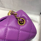 CHL - Flap Bag With CHL - Ball On Strap Purple For Women Handbags, Shoulder And Crossbody Bags 7.8in/20LO AS1787