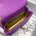 CHL - Flap Bag With CHL - Ball On Strap Purple For Women Handbags, Shoulder And Crossbody Bags 7.8in/20LO AS1787