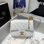 CHL - Mini Flap Bag With CHL - Ball On Strap White For Women Handbags, Shoulder And Crossbody Bags 6.7in/17LO AS1786
