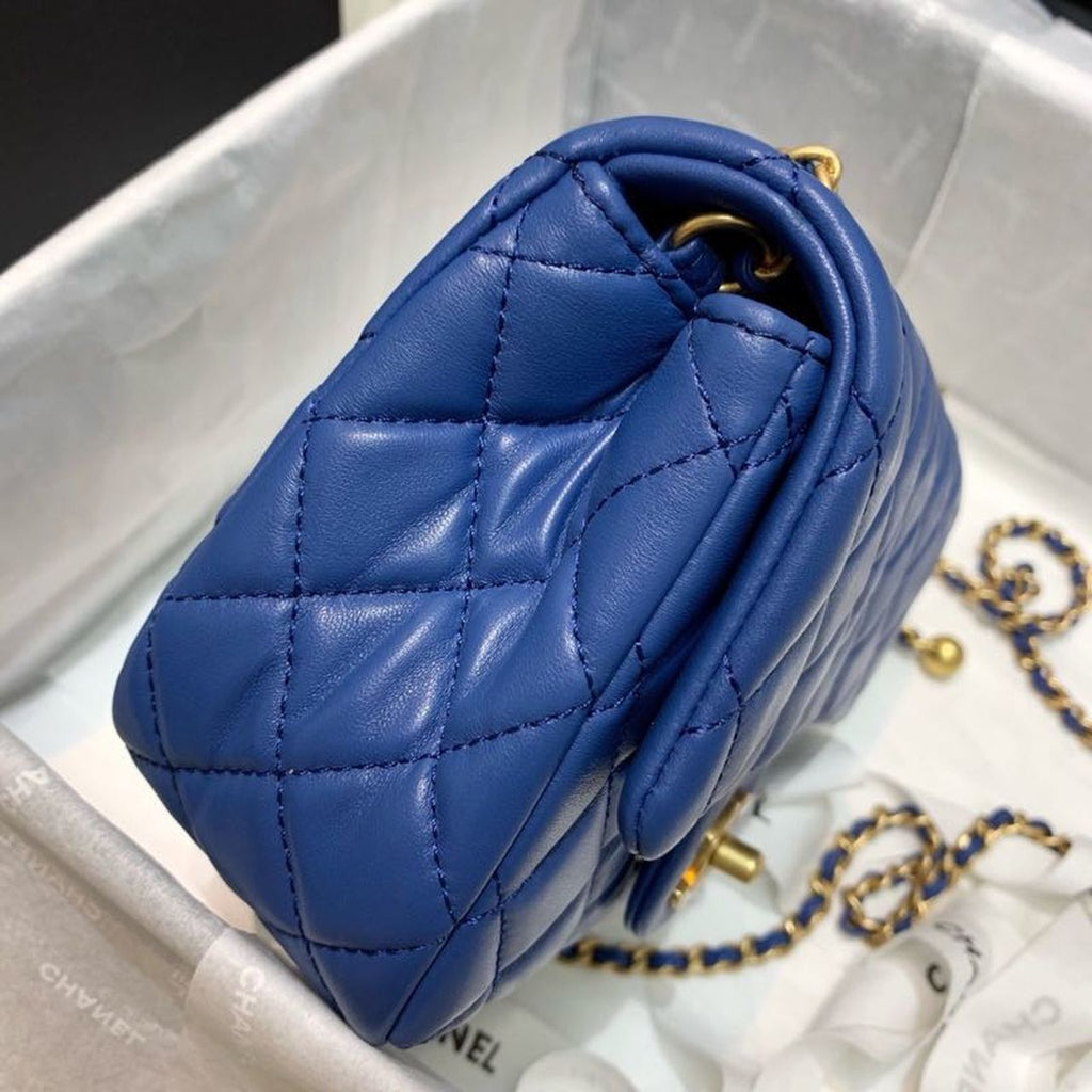 CHL - Mini Flap Bag With CHL - Ball On Strap Blue For Women Handbags, Shoulder And Crossbody Bags 6.7in/17LO AS1786