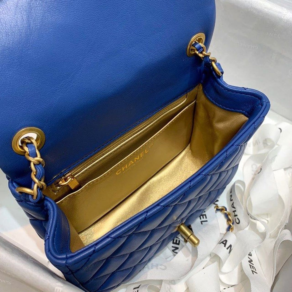 CHL - Mini Flap Bag With CHL - Ball On Strap Blue For Women Handbags, Shoulder And Crossbody Bags 6.7in/17LO AS1786