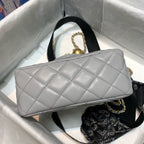 CHL -  Classic Flap With Charm Chain With CHL -  Details On Strap Bag 17LO/7inch Gold Hardware Grey