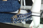 CHL -  19 Handbag Denim Blue For Women Flap Bag, Shoulder And Crossbody Bags 10.1in/26LO AS1160 B02876 N6832
