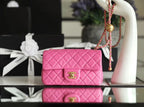 CHL -  Classic Flap With Charm Chain With CHL -  Ball On Strap Bag 20LO Gold Toned Hardware Lambskin Leather Spring/SuMM - er Collection, Pink