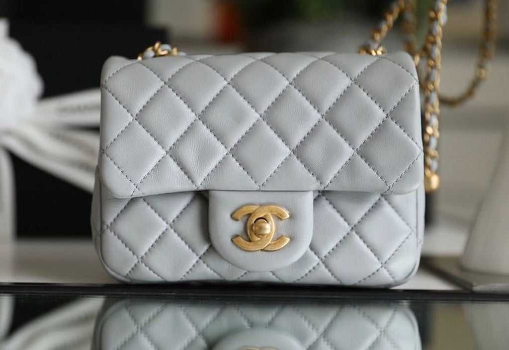CHL - Mini Flap Bag With CHL - Ball On Strap Grey For Women Handbags, Shoulder And Crossbody Bags 6.7in/17LO AS1786